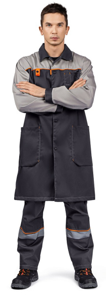 Халат ДОН (т.серый/св.серый/оранжевый)