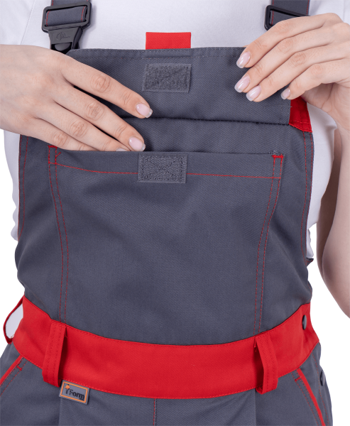 Полукомбинезон ХАЙ-ТЕК женский (серый/красный/черный)