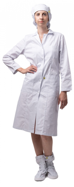 Халат АНТИСТАТИКА женский М-102 тип D (белый)