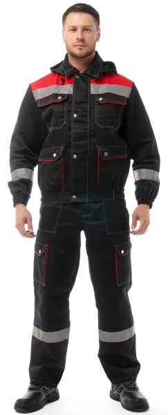 Костюм АНТЕЙ с СОП с ПК (черный/красный)