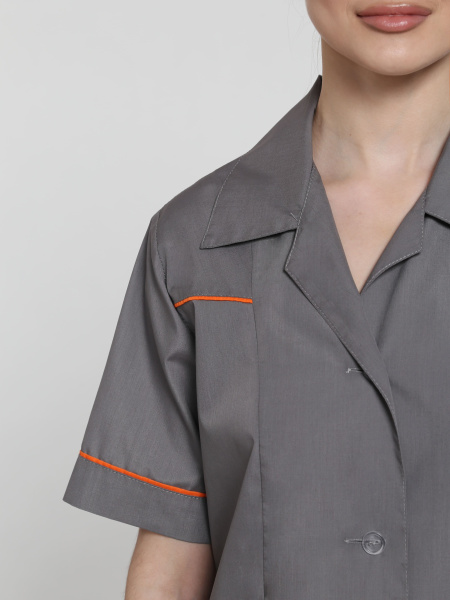 Костюм МАГНОЭЛЬ женский с БР (т.серый/оранжевый)