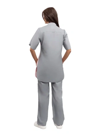 Костюм ОКТАВА женский с БР (серый/розовый)