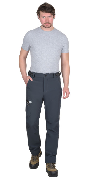 Брюки СИРИУС-СПЕЙС софтшелл (сине-серый)