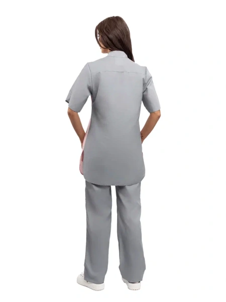 Костюм ОКТАВА женский с БР (серый/розовый)