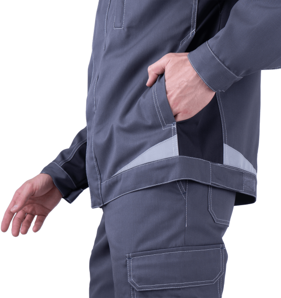 Куртка ТУРБО SAFETY (серый/т.серый)