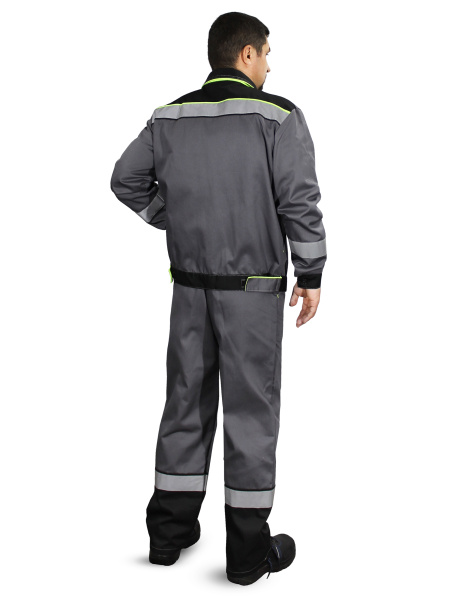 Костюм СИСТЕМА с СОП с ПК (т.серый/чёрный/лимонный)