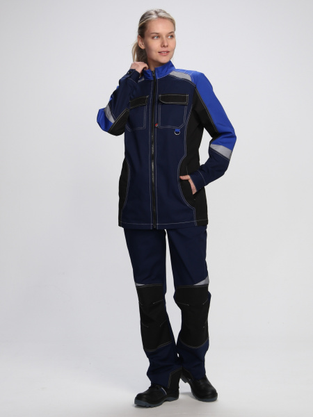 Костюм ФОРМУЛА-1 IMP женский с БР (т.синий/васильковый/черный)