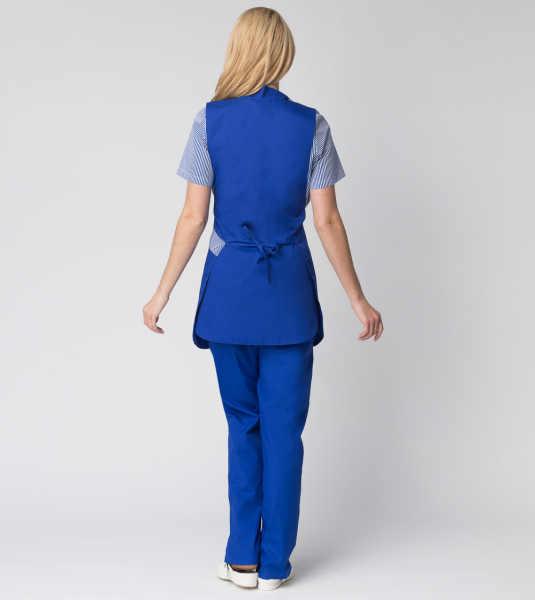 Костюм УТРО женский (васильковый/полоска)