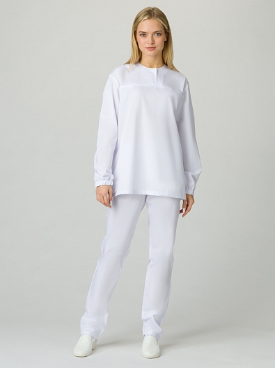 Женский костюм ХАССП-Стандарт (ткань Оптима, 160), белый женские медицинские