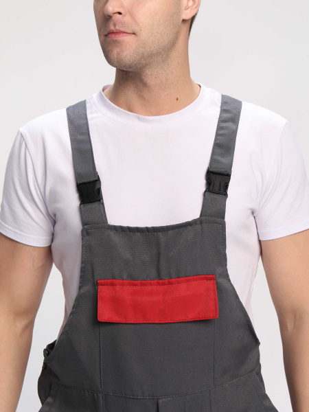 Полукомбинезон для ИТР (серый/красный)