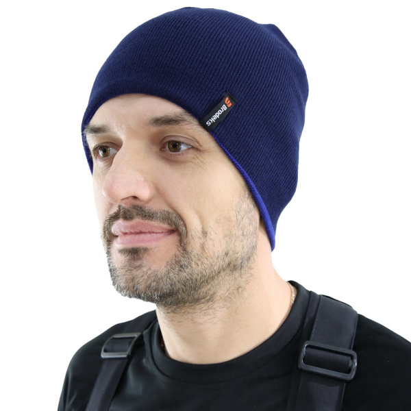 Шапка BRODEKS LIGHT BICOLOR (т.синий/синий)