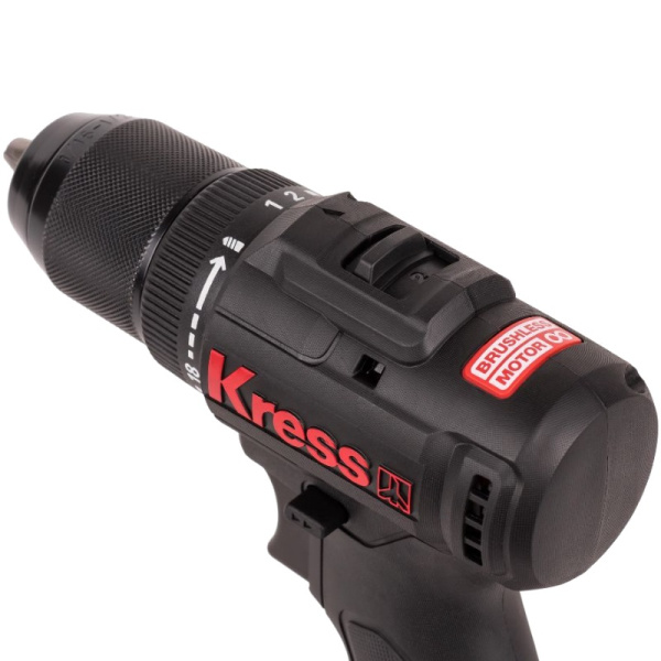 Аккумуляторная дрель-шуруповерт KRESS KU212.1 20В 50Нм 2х2А/ч