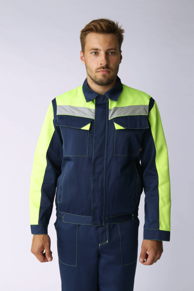 Костюм СФЕРА NEW с ПК (т.синий/лимонный)