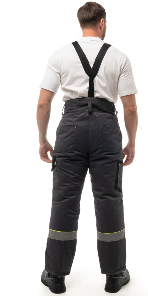 Костюм КОРВЕТ зимний СОП с БР (т.серый/черный/лимон)