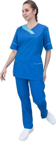 Костюм ШАРМ женский с БР (васильковый)