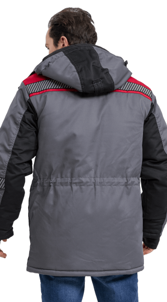 Куртка RONTA KR585 зимняя с СОП (т.серый/красный/черный)