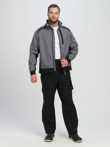 Куртка PROFLINE LEADER софтшел (серый/черный)