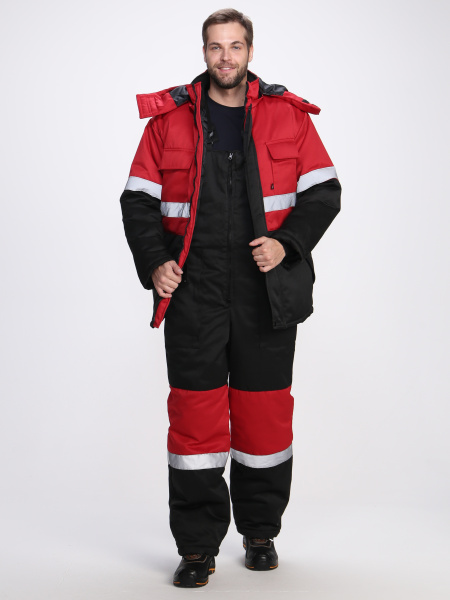 Костюм НОРДХАРД-2 зимний с ПК (черный/красный)