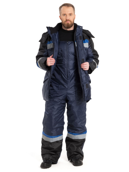 Костюм ГРАДУС зимний с ПК (синий/черный/василек)