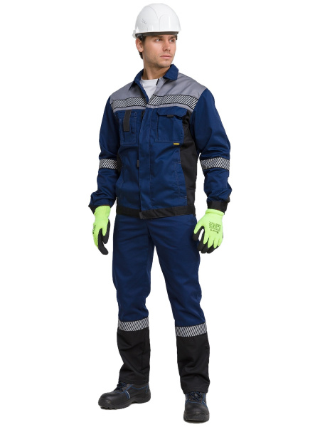 Костюм RONTA KS262 СОП с ПК (т.синий/серый/черный)