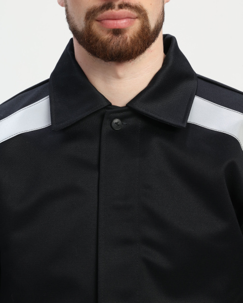 Костюм сварщика АРСЕНАЛ-СОП с усилением 3 кл.защиты с БР (черный)