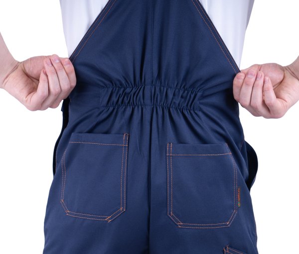 Костюм КМ-10 ЛЮКС с ПК (т.синий/оранжевый)