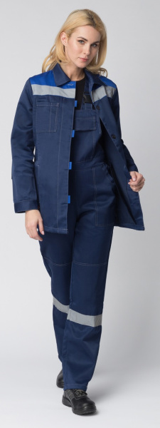 Костюм ВЕСНИС-2 СОП К. женский с ПК (т.синий/васильковый)