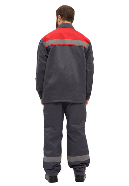 Костюм УДАРНИК с БР (т.серый/красный)