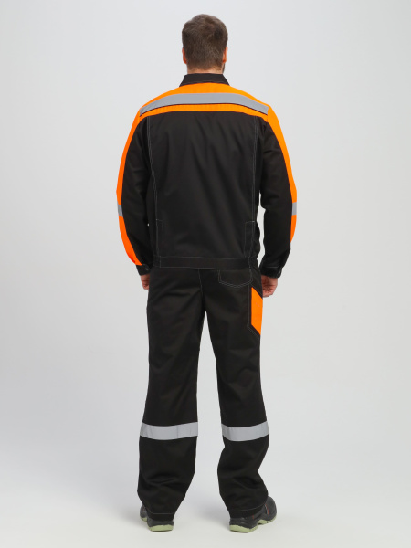 Костюм ВИВАТ-1 ПРЕМИУМ СН МВО с БР (черный/оранжевый)