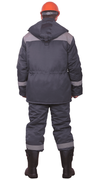 Куртка RONTA KR241 зимняя (т.серый/св.серый)