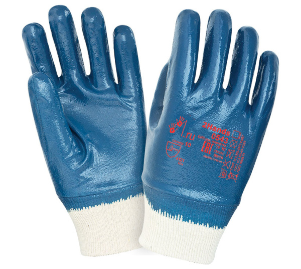 Перчатки 2HANDS 0543 нитриловые с тяжелым покрытием (синий)