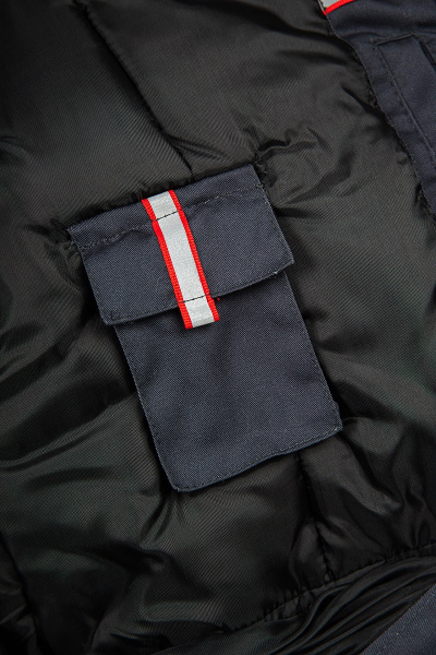 Костюм зимний Факел, брюки, темно-серый/красный