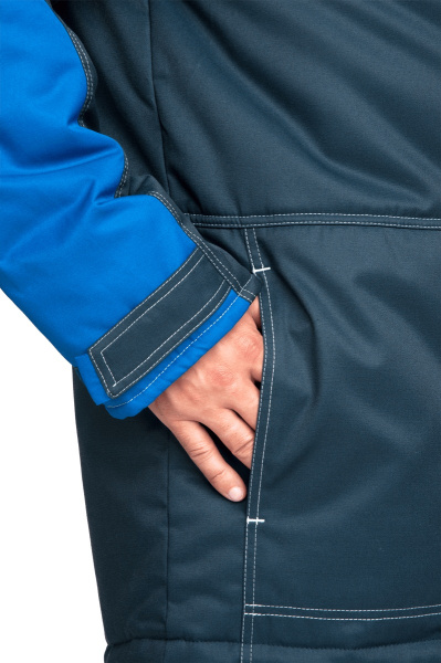 Костюм КМ-10 ЛЮКС зимний c ПК (василек/т.синий)