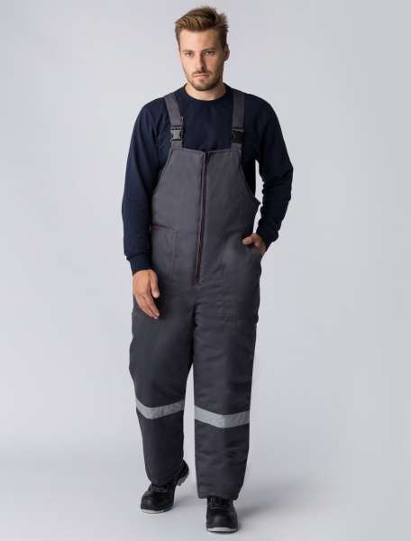 Костюм ПАРТНЕР зимний с ПК (т.серый/красный)