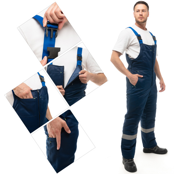 Костюм БРУКЛИН зимний (т.синий/васильковый)