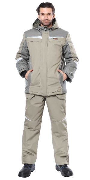 Костюм СИРИУС-ОЗОН зимний с БР (св.оливковый/т.оливковый)