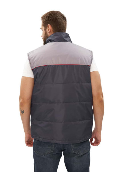 Жилет ФАВОРИТ зимний (т.серый/св.серый)