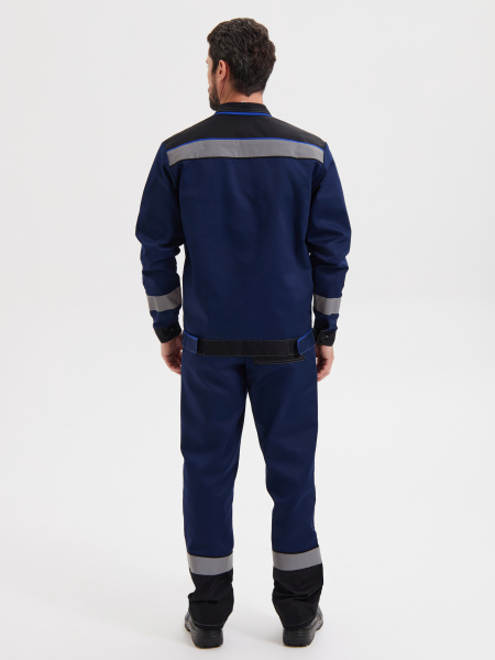 Костюм СИСТЕМА с БР (т.синий/черный/василек)