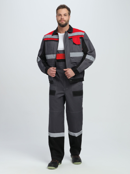 Костюм ВИВАТ-2 ПРЕМИУМ IMP с ПК (т.серый/черный/красный)