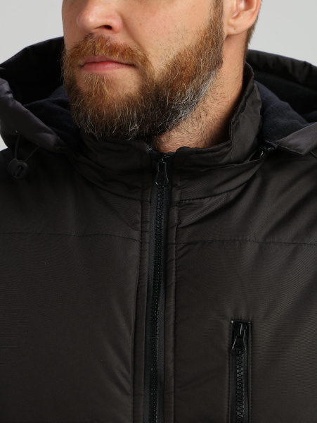 Жилет РЕЗКО зимний с капюшоном (черный)