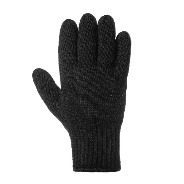 Перчатки шерстяные двойные (черный)