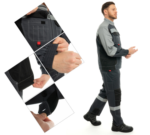 Костюм ФОРМУЛА КОТТОН ФП2 с ПК (т.серый/св.серый/черный)