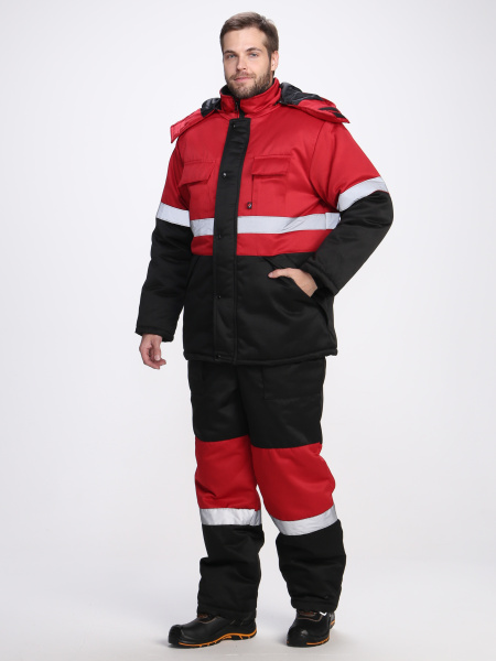 Костюм НОРДХАРД-2 зимний с ПК (черный/красный)