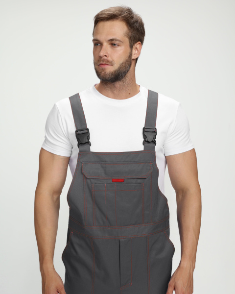 Костюм СТРОЙ-2 CH с ПК (т.серый/красный/черный)