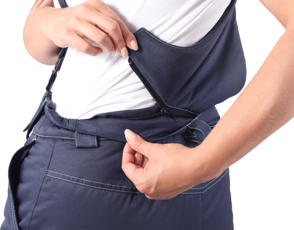 Костюм КМ-10 ЛЮКС жен. зимний c БР (василек/т.синий)