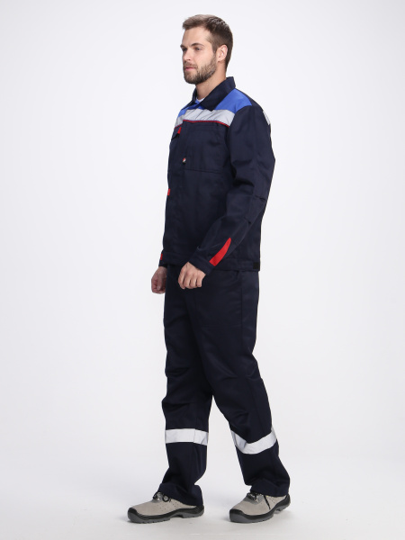 Костюм ФЛОФТ-1 СОП UZ с БР (т.синий/васильковый/красный)