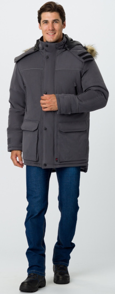 Куртка АЛЯСКА-ЛЮКС зимняя (серый)