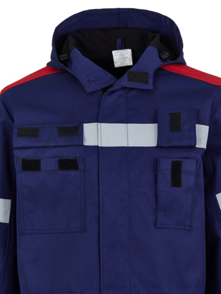 Плащ ЭНЕРГИЯ АРАМИД АПВУ-3 молнии с СОП 30,9 кал.см.кв (синий/красный)