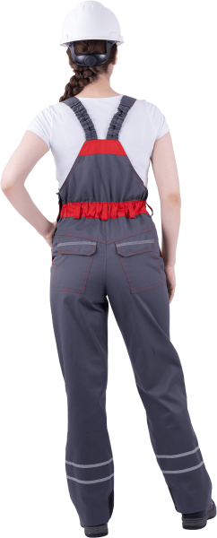 Полукомбинезон ХАЙ-ТЕК женский (серый/красный/черный)