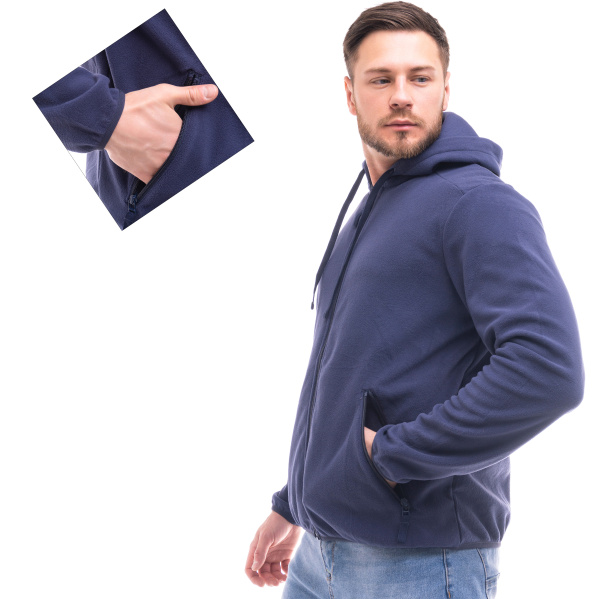 Толстовка JF-02 флисовая (т.синий)